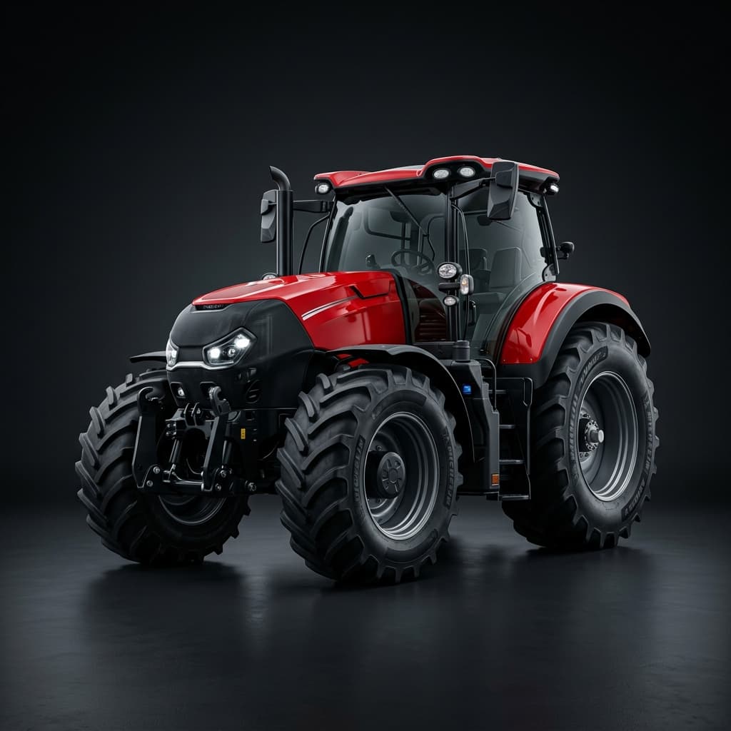 Mahindra tractor studio shot